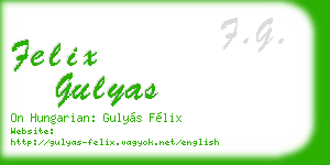 felix gulyas business card